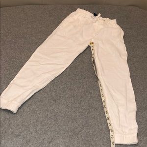 Girls ralph lauren white joggers